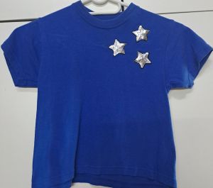 Kids Costumes to Hire - Blue T-Shirt - 3 stars - SMALL